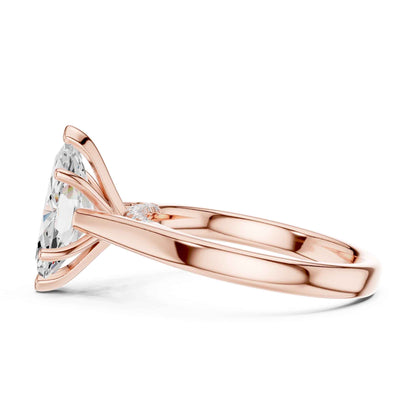 2 Carat Marquise Cut Lab Grown Diamond Engagement Ring
