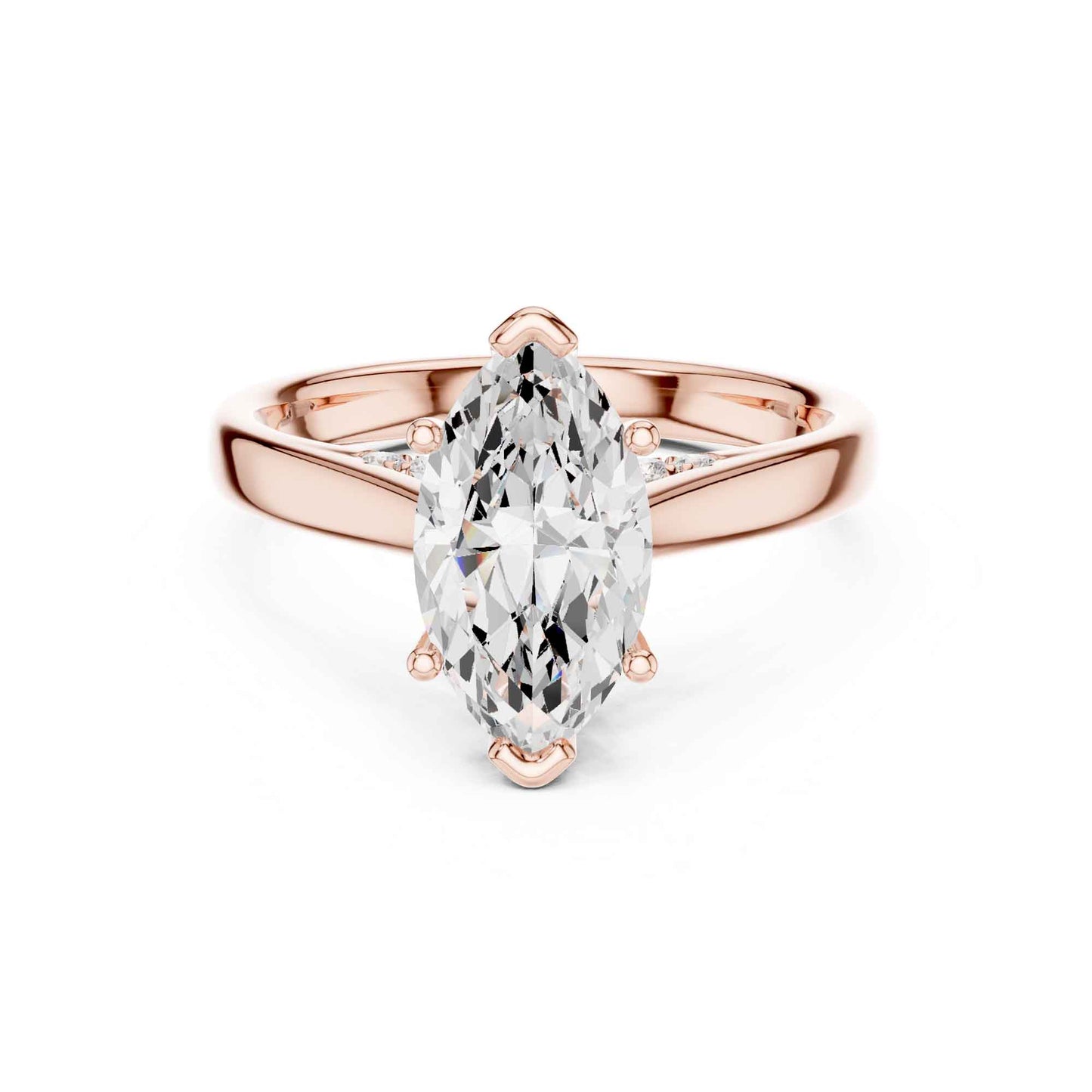 2 Carat Marquise Cut Lab Grown Diamond Engagement Ring