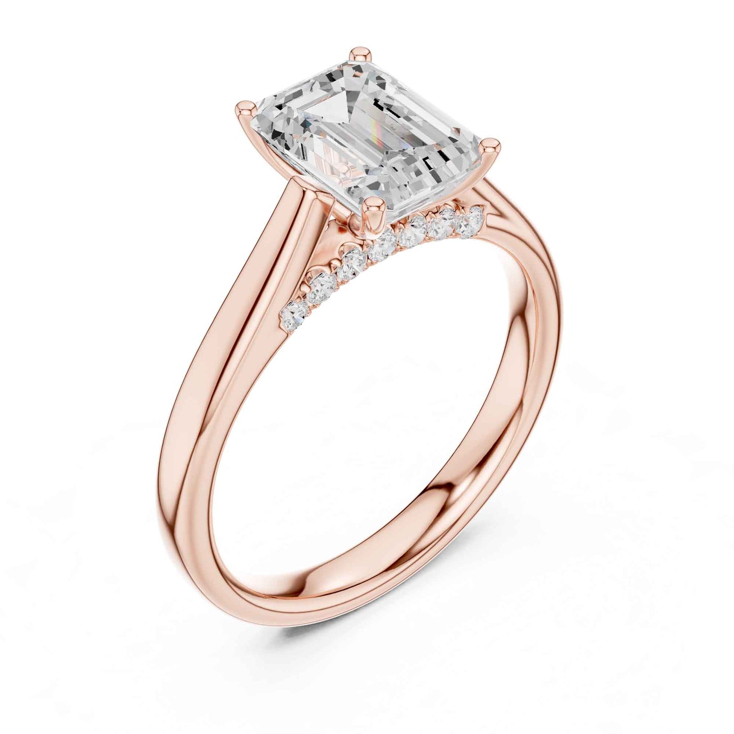 2 Carat Classic Emerald Cut Lab Diamond Solitaire Ring