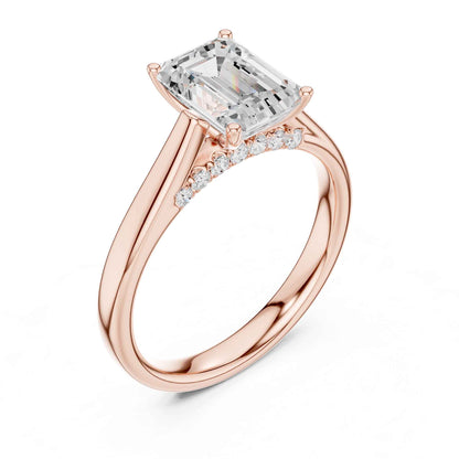 2 Carat Classic Emerald Cut Lab Diamond Solitaire Ring