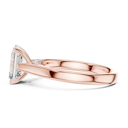 2 Carat Classic Emerald Cut Lab Diamond Solitaire Ring