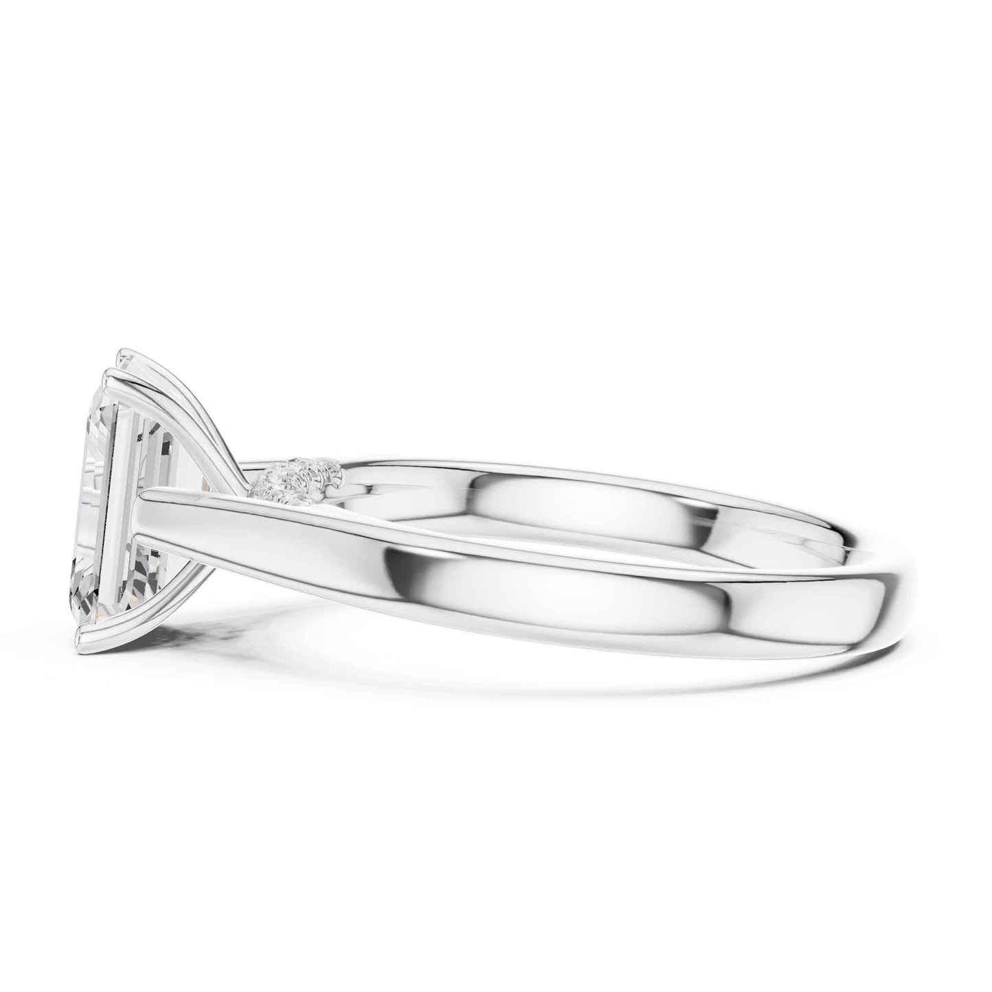 2 Carat Classic Emerald Cut Lab Diamond Solitaire Ring