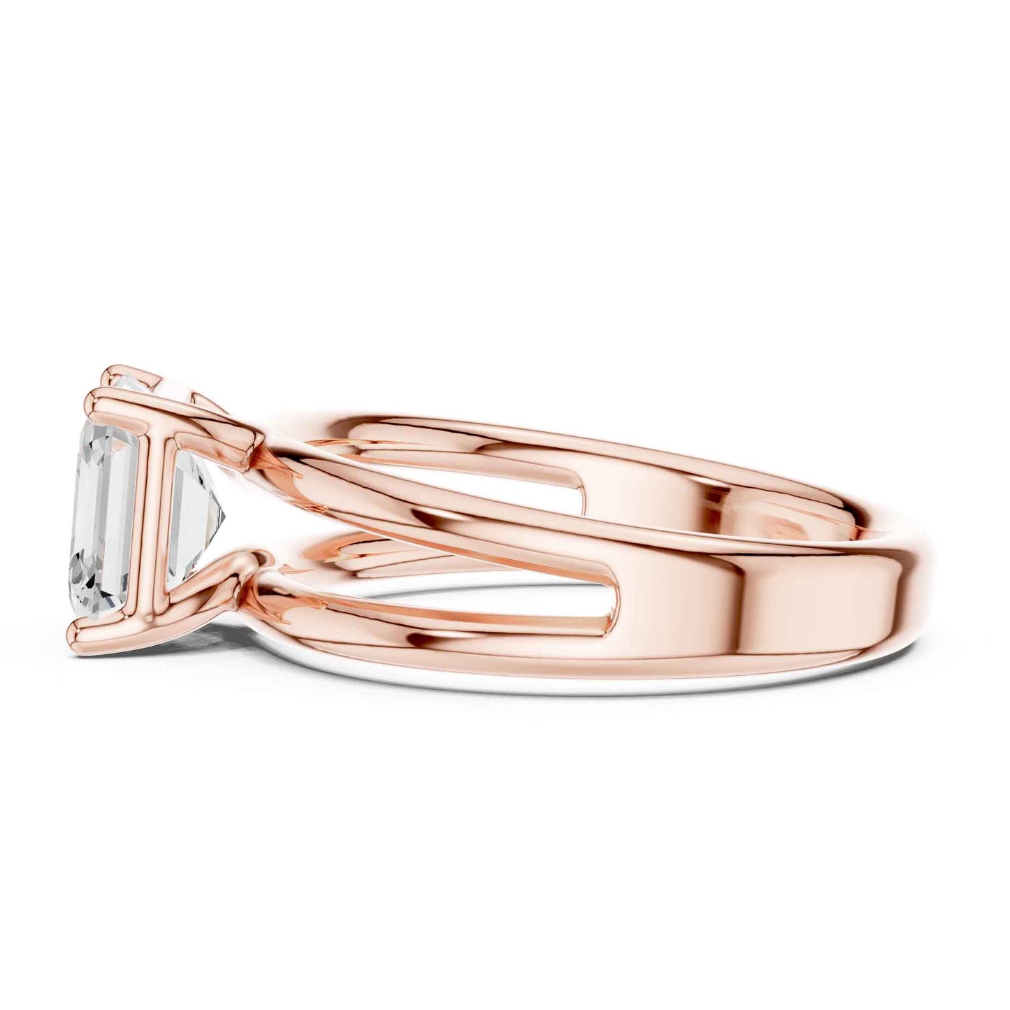 2 Carat Asscher Cut Diamond Solitaire Engagement Ring