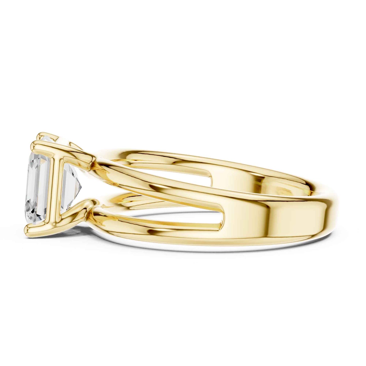2 Carat Asscher Cut Diamond Solitaire Engagement Ring