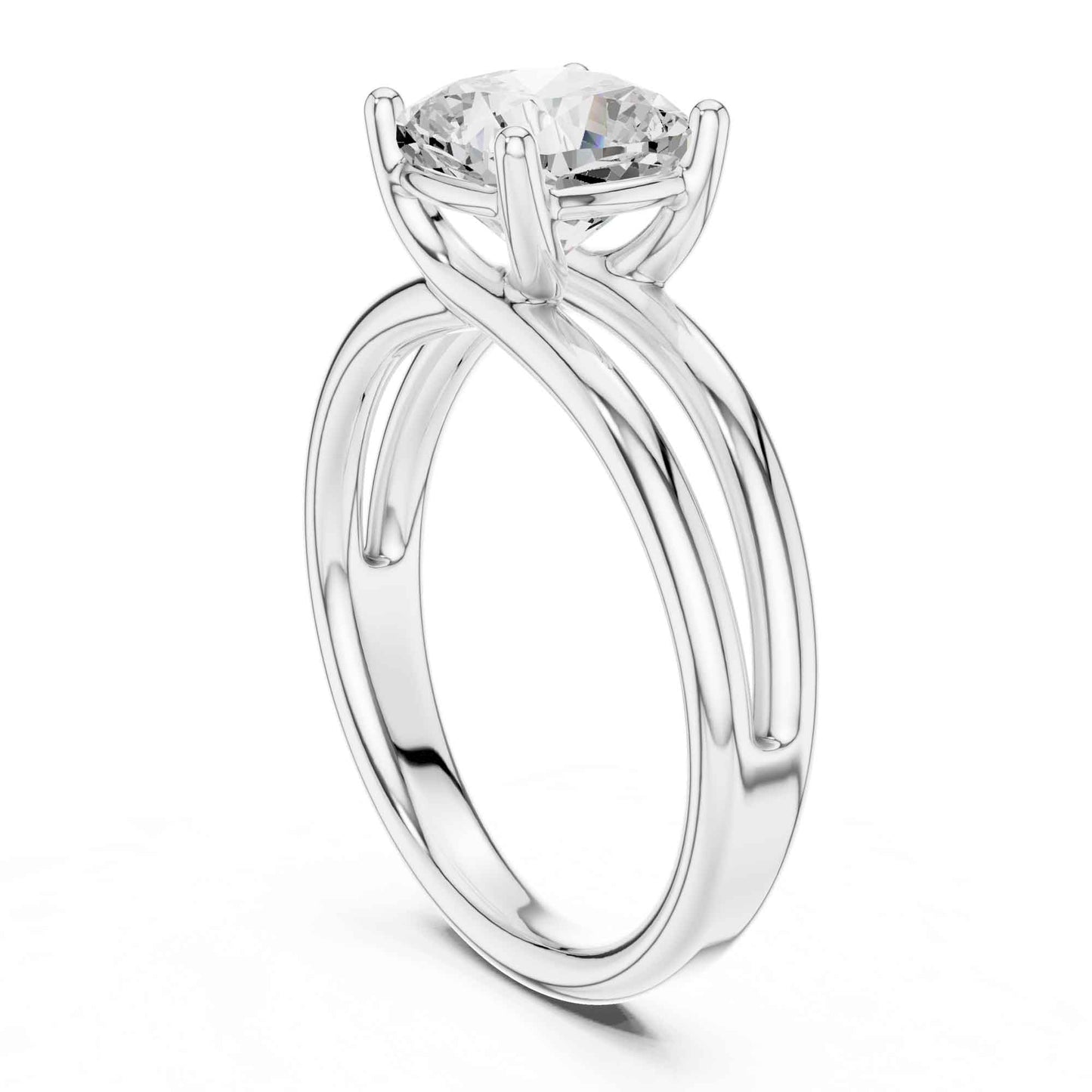 2 Carat Cushion Cut Diamond Solitaire Engagement Ring
