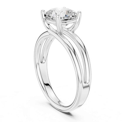 2 Carat Cushion Cut Diamond Solitaire Engagement Ring