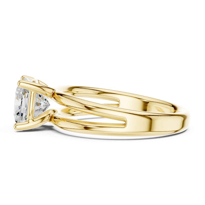 2 Carat Cushion Cut Diamond Solitaire Engagement Ring