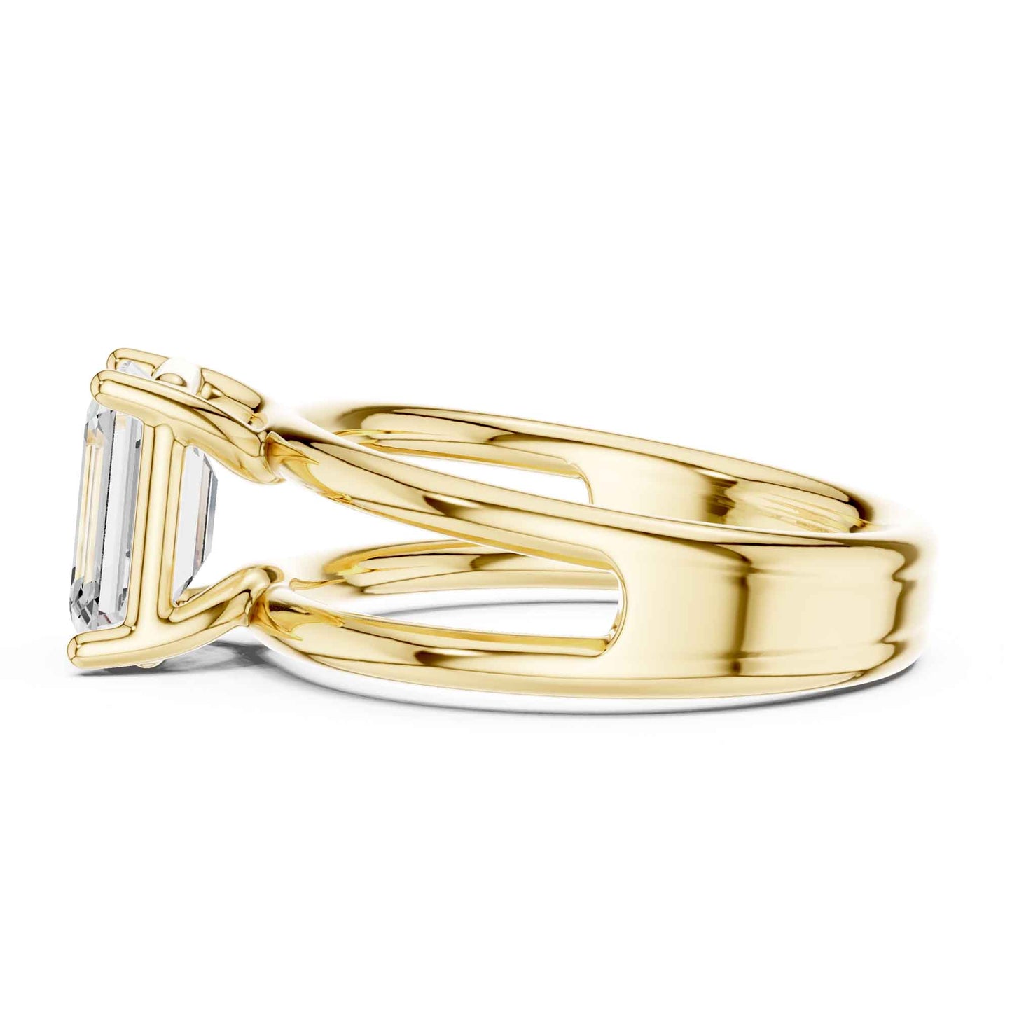 2 Carat Emerald Cut Diamond Solitaire Engagement Ring