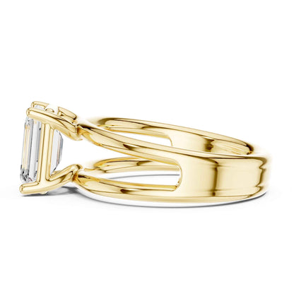 2 Carat Emerald Cut Diamond Solitaire Engagement Ring