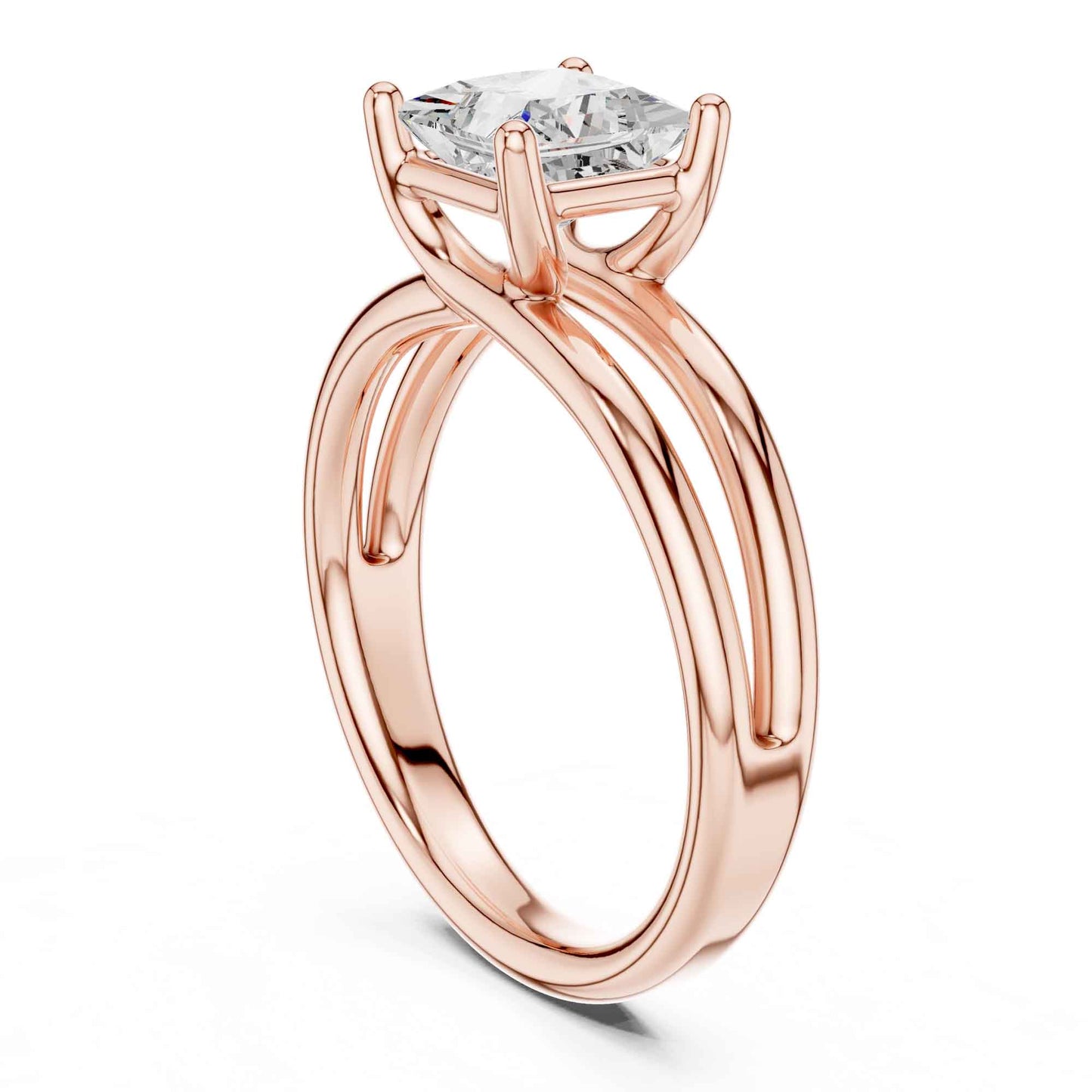 2 Carat Princess Cut Diamond Solitaire Engagement Ring