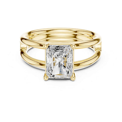 2 Carat Square Radiant Cut Diamond Solitaire Engagement Ring