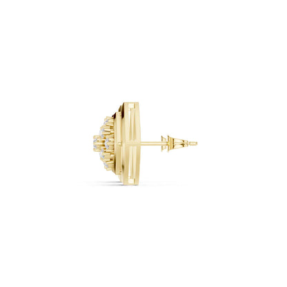 Classic Round Cut Lab Grown Diamond Halo Stud Earrings