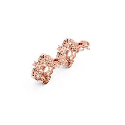 Lab Grown Diamond Floral Cluster Stud Earrings