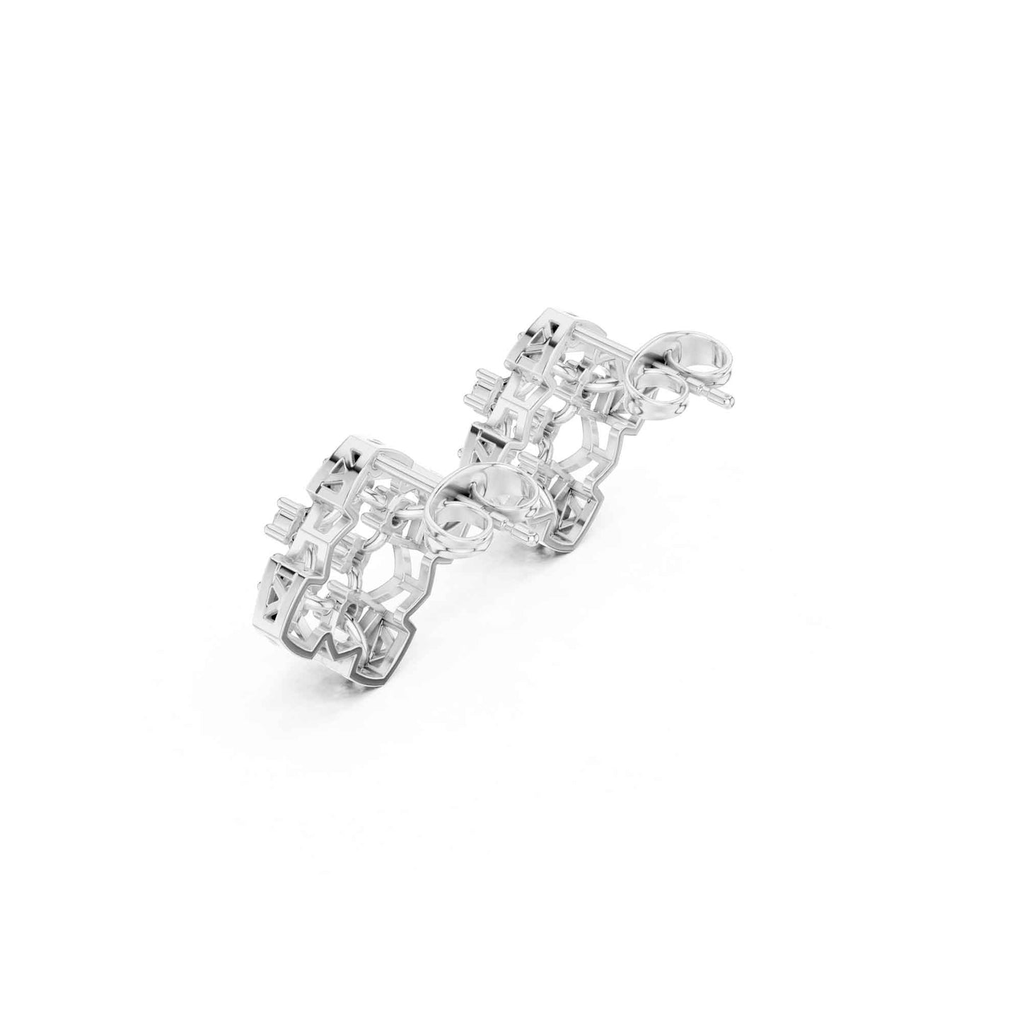 Lab Grown Diamond Floral Cluster Stud Earrings