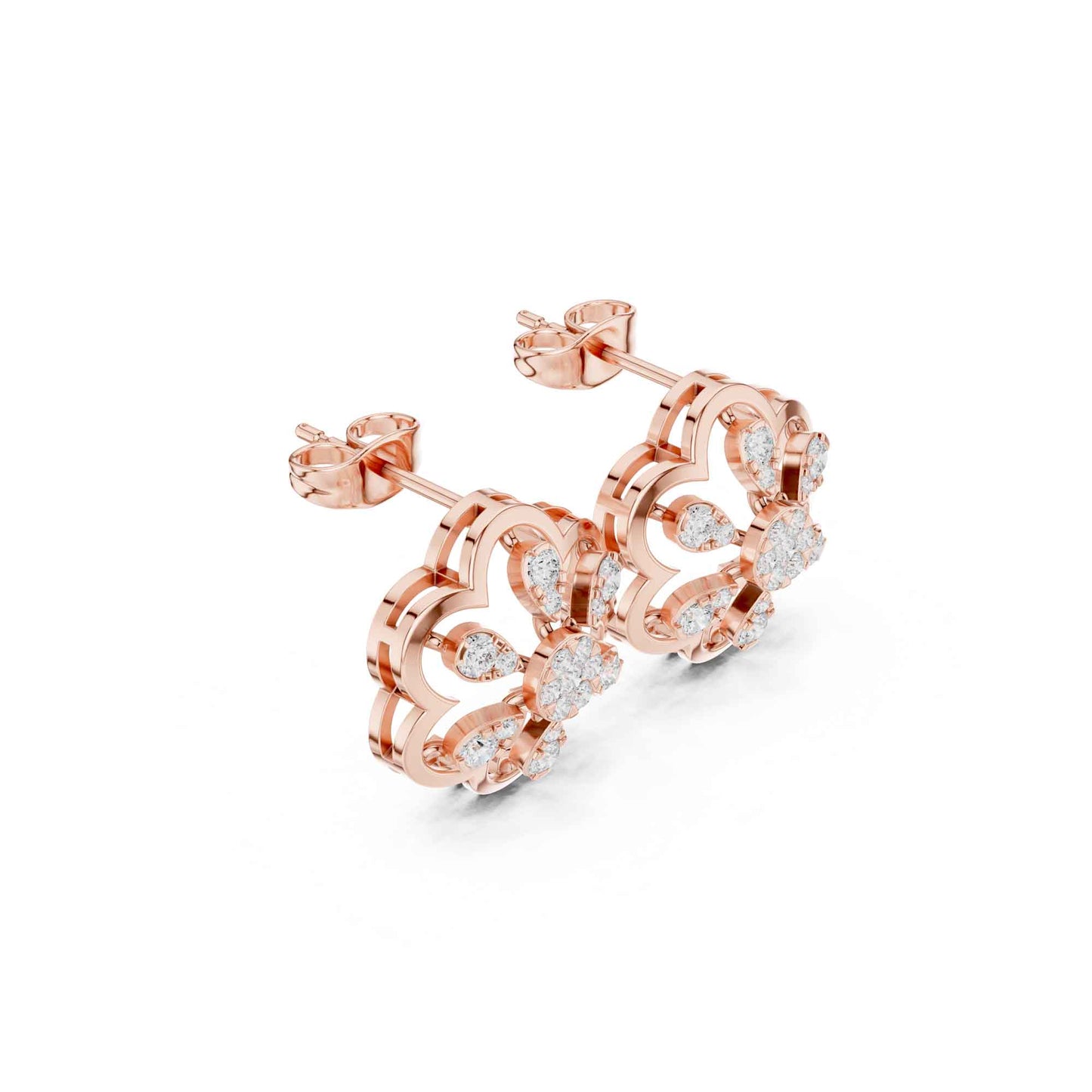 Classic Round Cut Lab Grown Diamond Stud Earrings