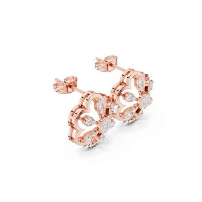 Classic Round Cut Lab Grown Diamond Stud Earrings