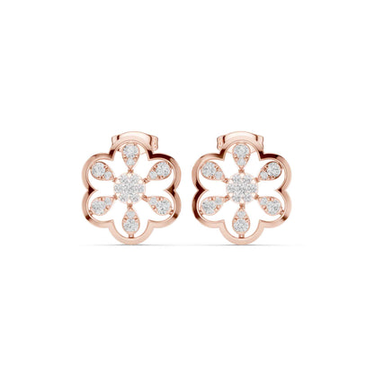Classic Round Cut Lab Grown Diamond Stud Earrings