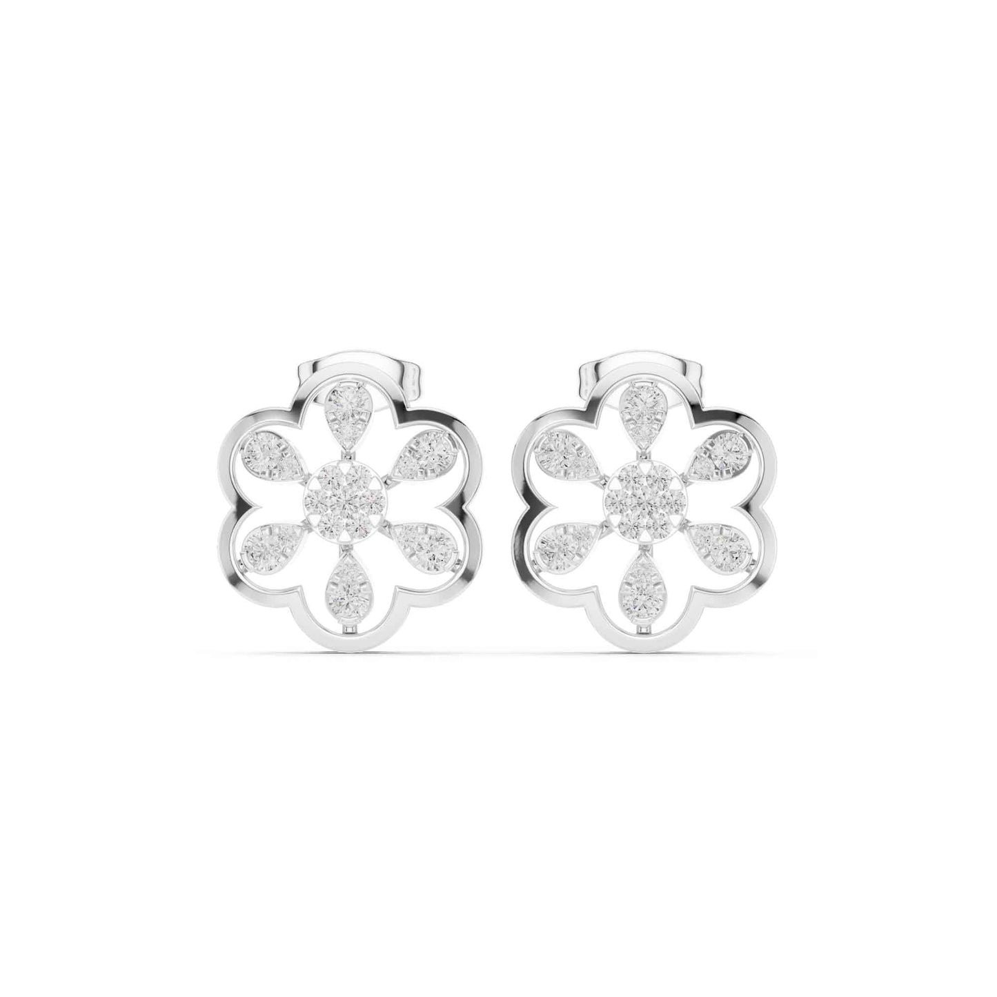 Classic Round Cut Lab Grown Diamond Stud Earrings
