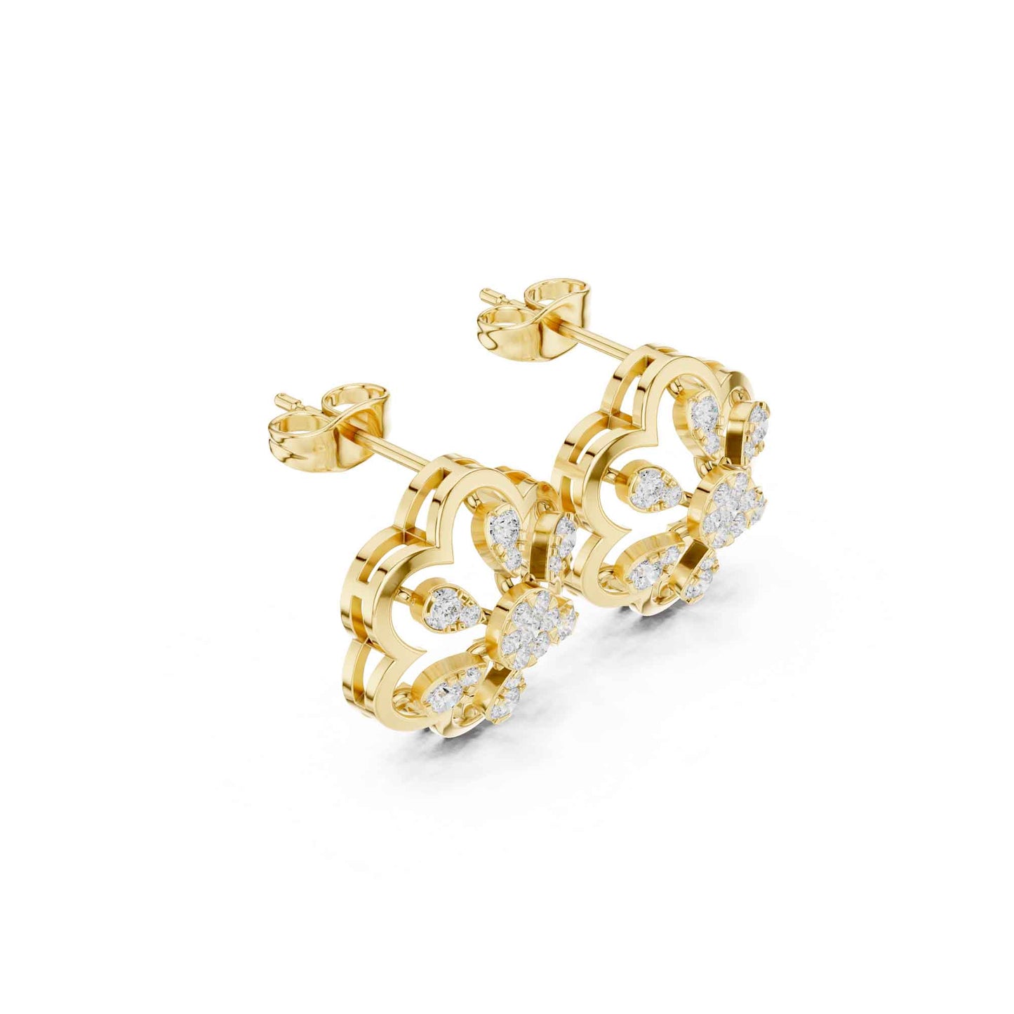 Classic Round Cut Lab Grown Diamond Stud Earrings