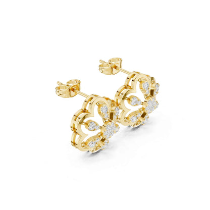 Classic Round Cut Lab Grown Diamond Stud Earrings