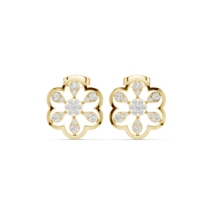 Classic Round Cut Lab Grown Diamond Stud Earrings