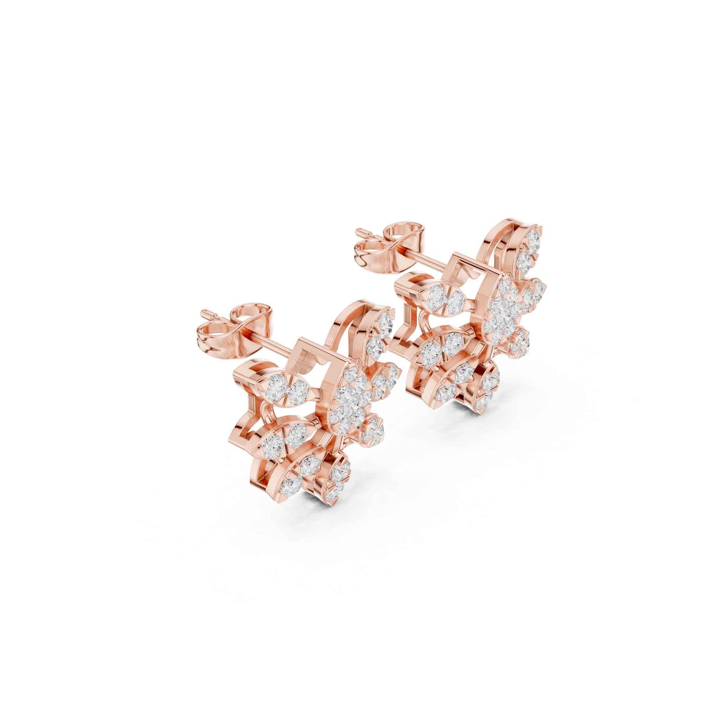 Classic Round Cut Lab Grown Diamond Stud Earrings