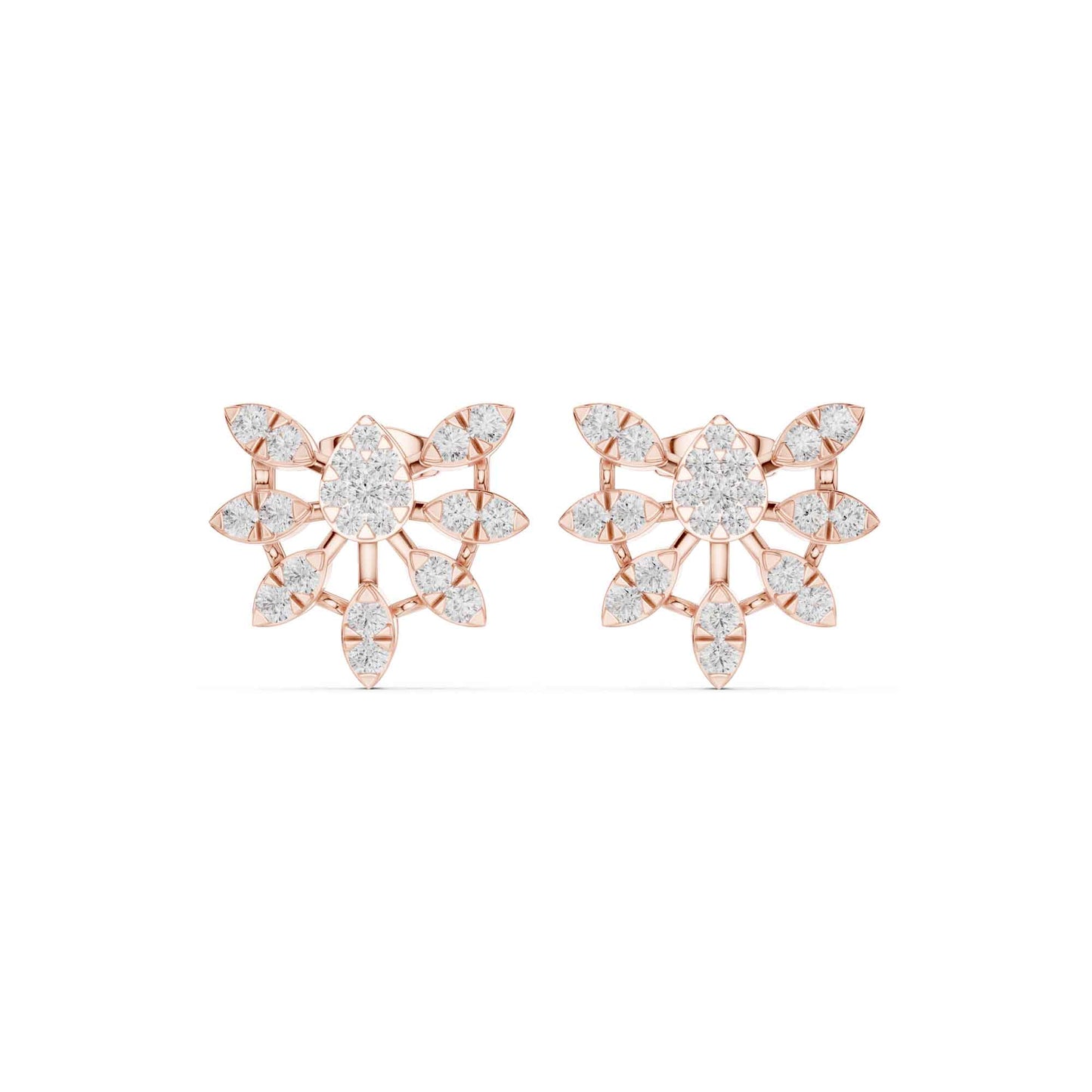 Classic Round Cut Lab Grown Diamond Stud Earrings
