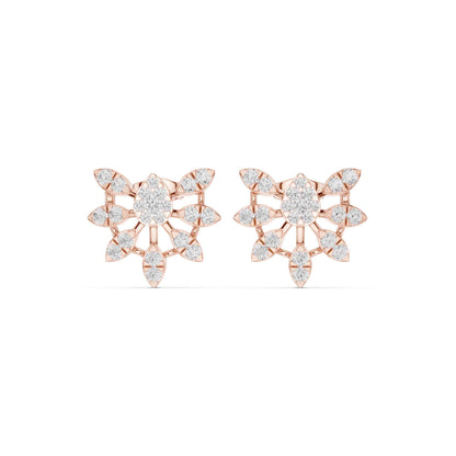 Classic Round Cut Lab Grown Diamond Stud Earrings