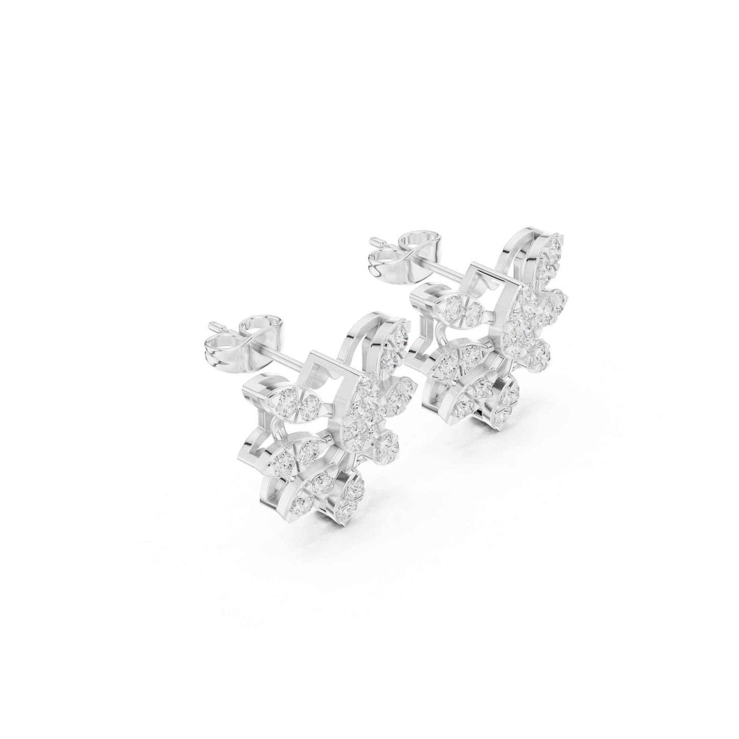 Classic Round Cut Lab Grown Diamond Stud Earrings