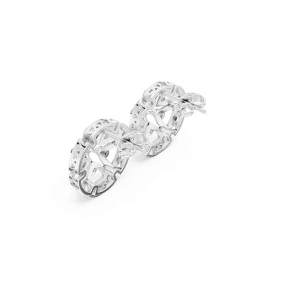 Floral Cluster Cut Lab Grown Diamond Stud Earrings