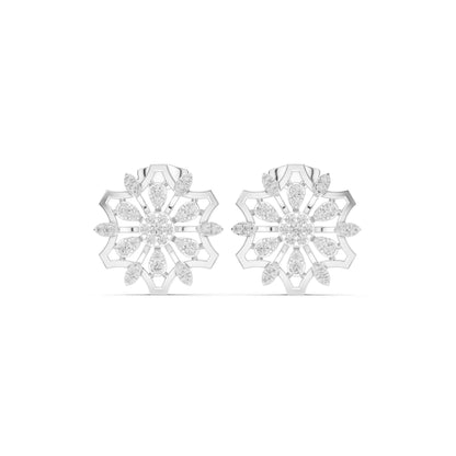 Bloom Radiance Round Cut Lab Grown Diamond Stud Earrings