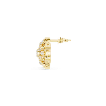 Bloom Radiance Round Cut Lab Grown Diamond Stud Earrings
