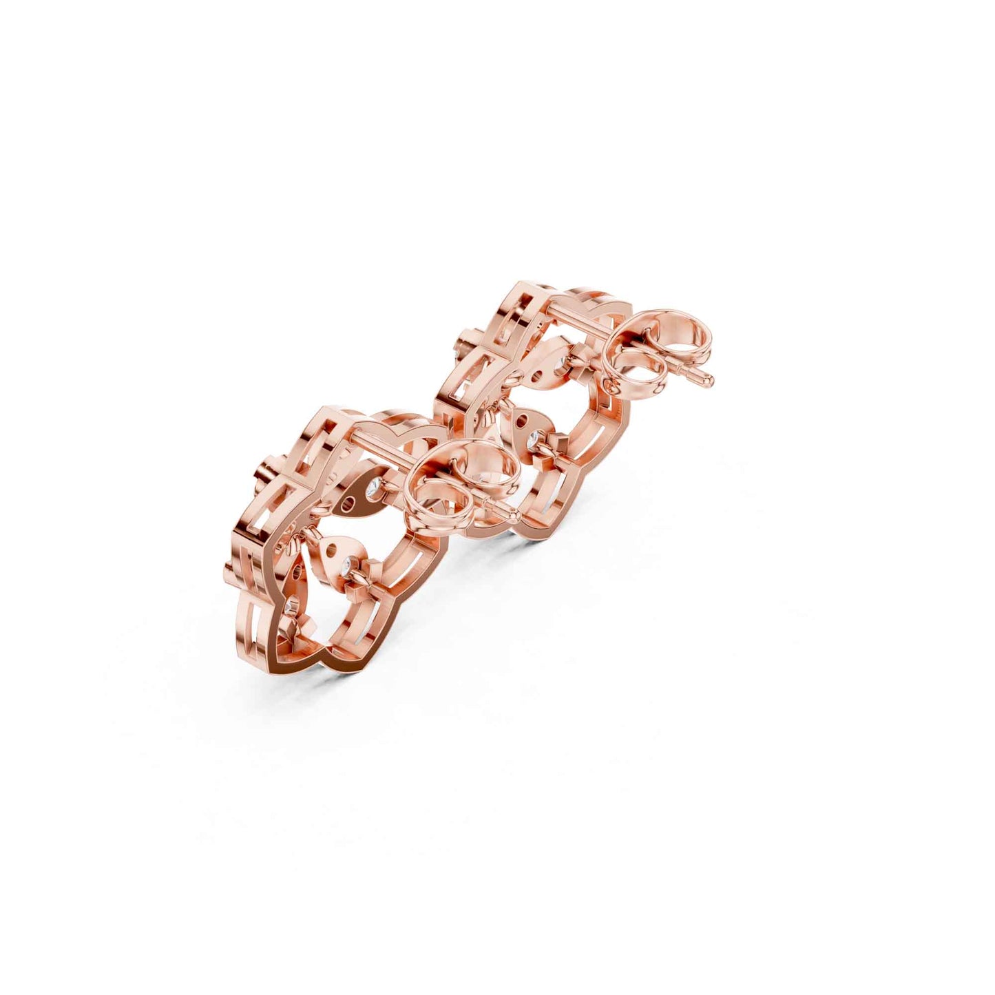 Classic Flower Cluster Lab Grown Diamond Stud Earrings