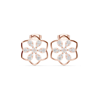 Classic Flower Cluster Lab Grown Diamond Stud Earrings