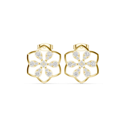 Classic Flower Cluster Lab Grown Diamond Stud Earrings