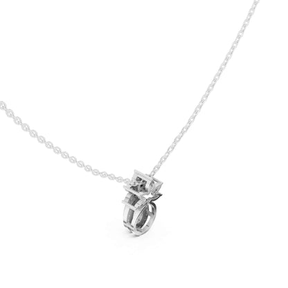 Pear Lab Grown Diamond Halo Drop Chain & Pendant