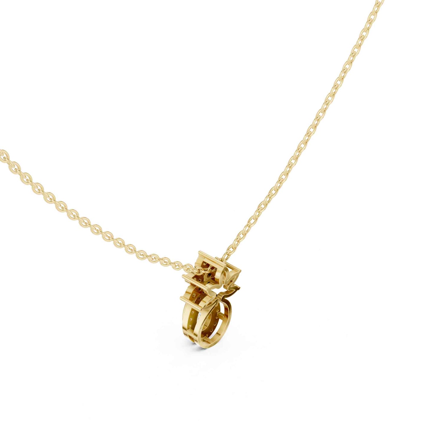 Pear Lab Grown Diamond Halo Drop Chain & Pendant