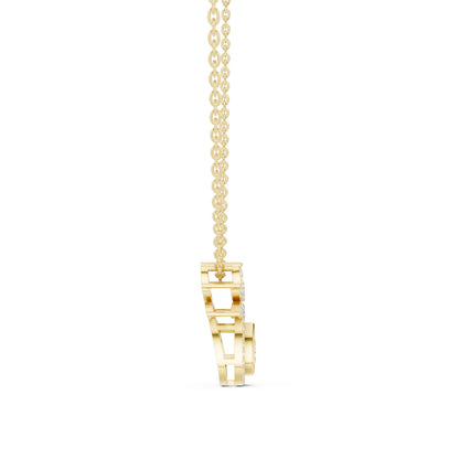 Pear Lab Grown Diamond Halo Drop Chain & Pendant