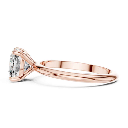 2 Carat Classic Cushion Cut Solitaire Diamond Engagement Ring