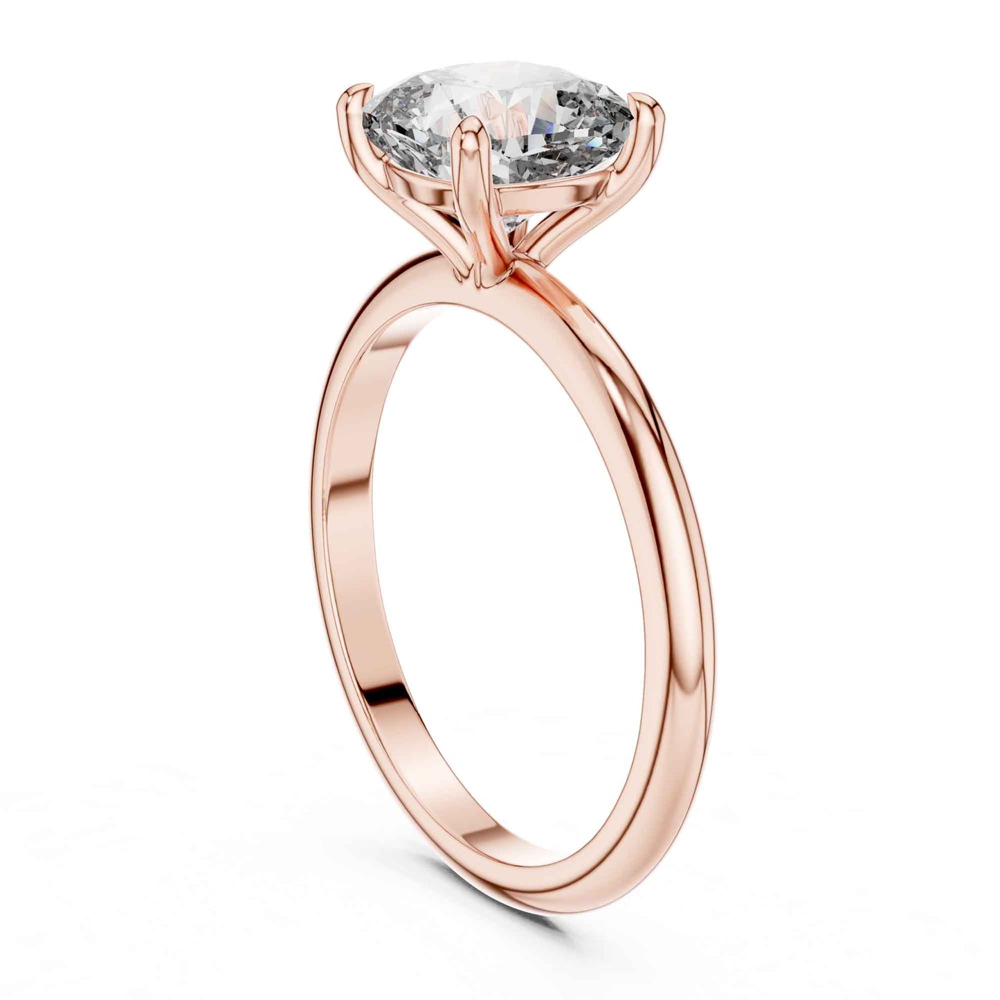 2 Carat Classic Cushion Cut Solitaire Diamond Engagement Ring