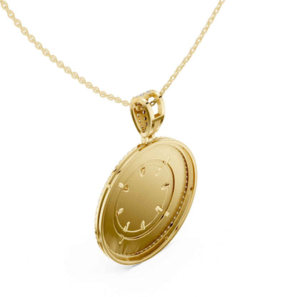 Lab Grown Diamond Compass Wheel Chain & Pendant