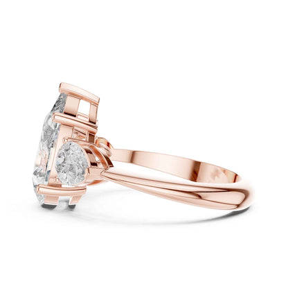 2 Carat Pear-Cut Three-Stone Diamond Engagement Ring