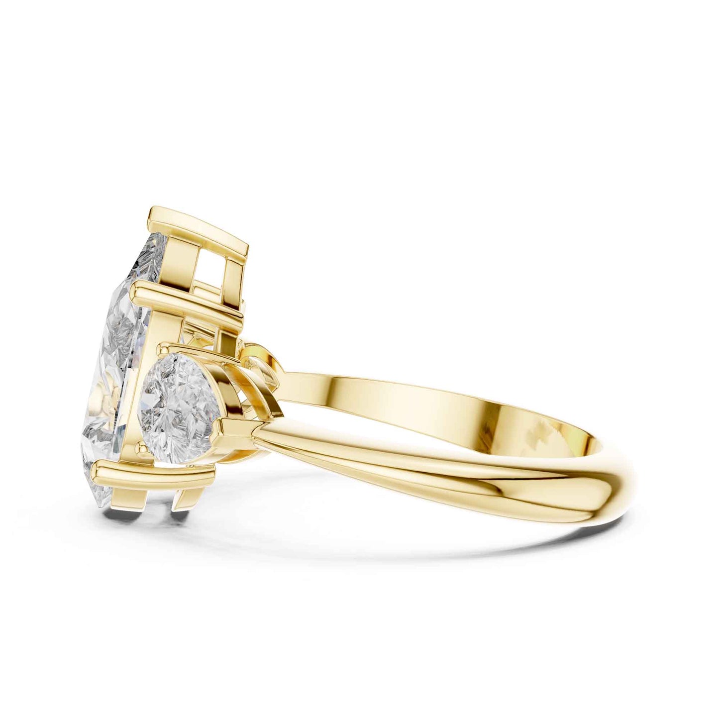 2 Carat Pear-Cut Three-Stone Diamond Engagement Ring