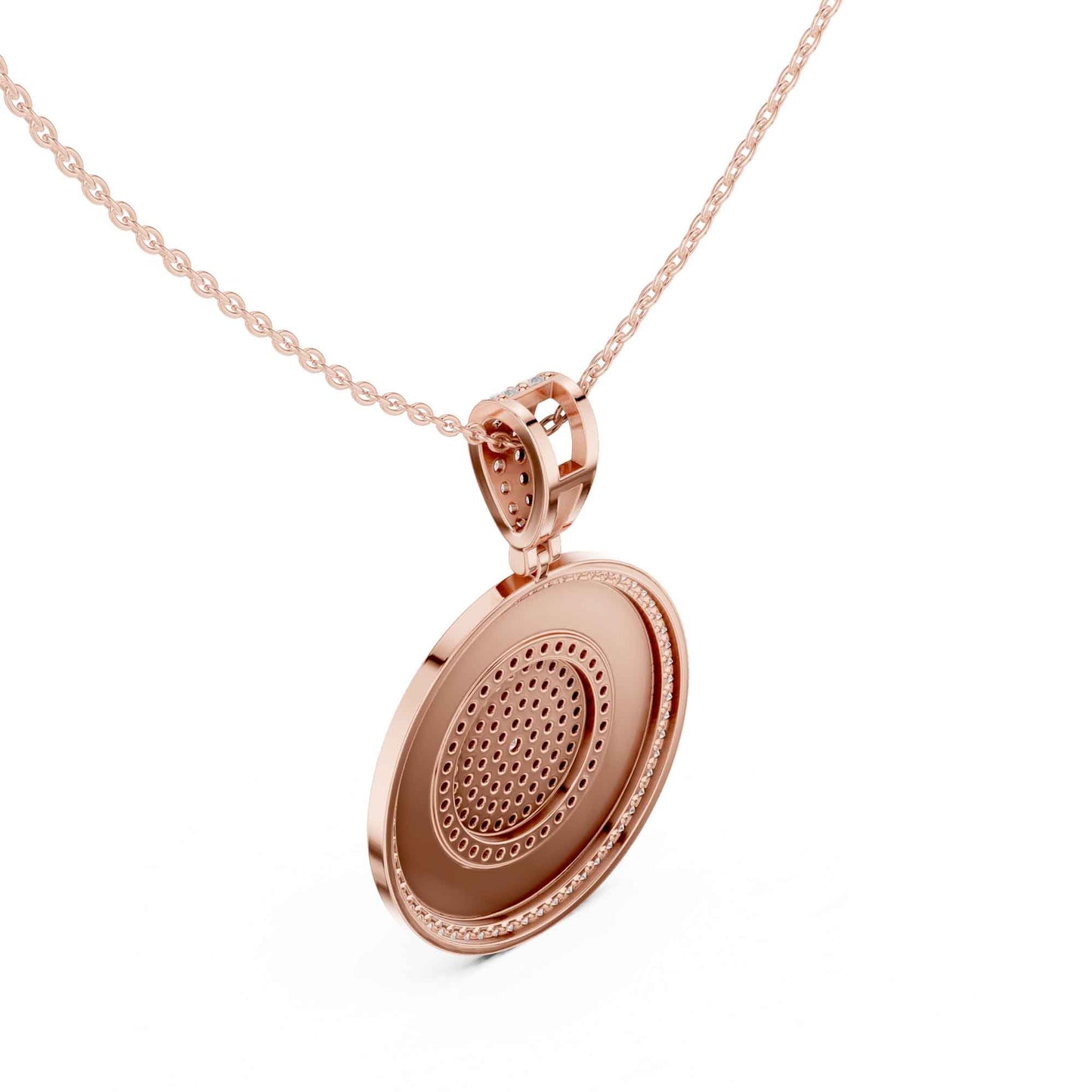 Greek Key Lab Grown Diamond Medallion Chain & Pendant