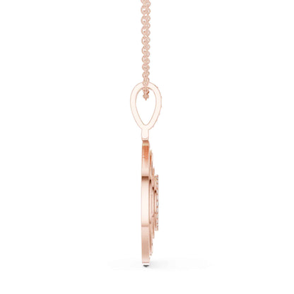 Greek Key Lab Grown Diamond Medallion Chain & Pendant