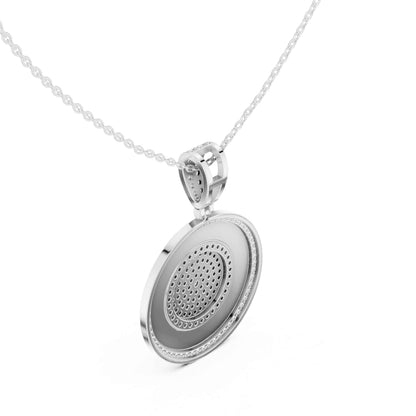 Greek Key Lab Grown Diamond Medallion Chain & Pendant