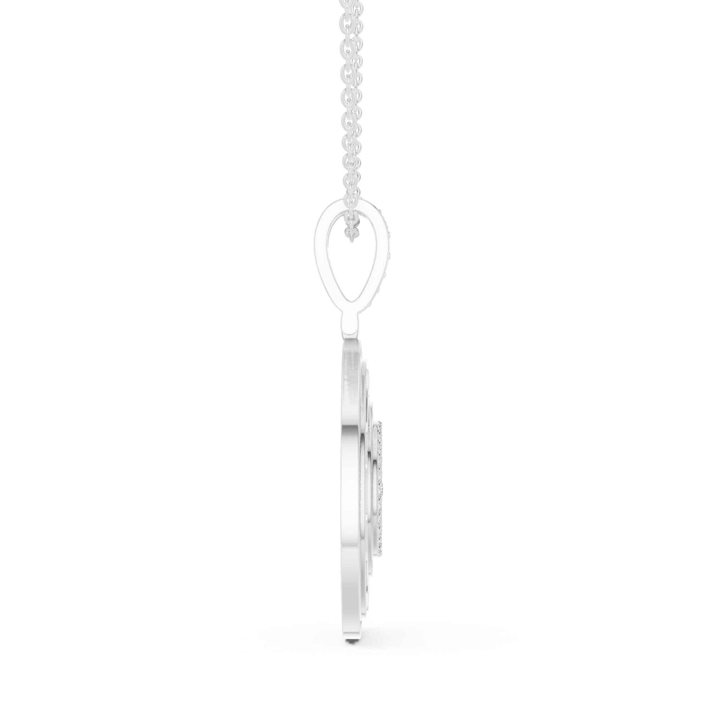 Greek Key Lab Grown Diamond Medallion Chain & Pendant