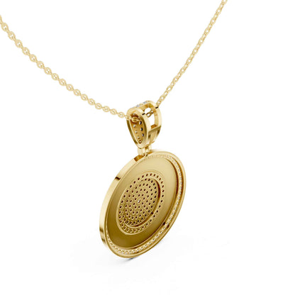 Greek Key Lab Grown Diamond Medallion Chain & Pendant