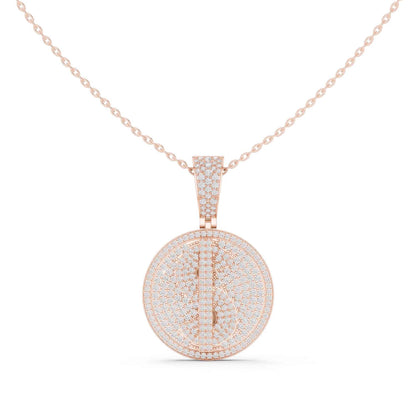 Pavé Lab Grown Diamond Dollar Sign Medallion Chain & Pendant