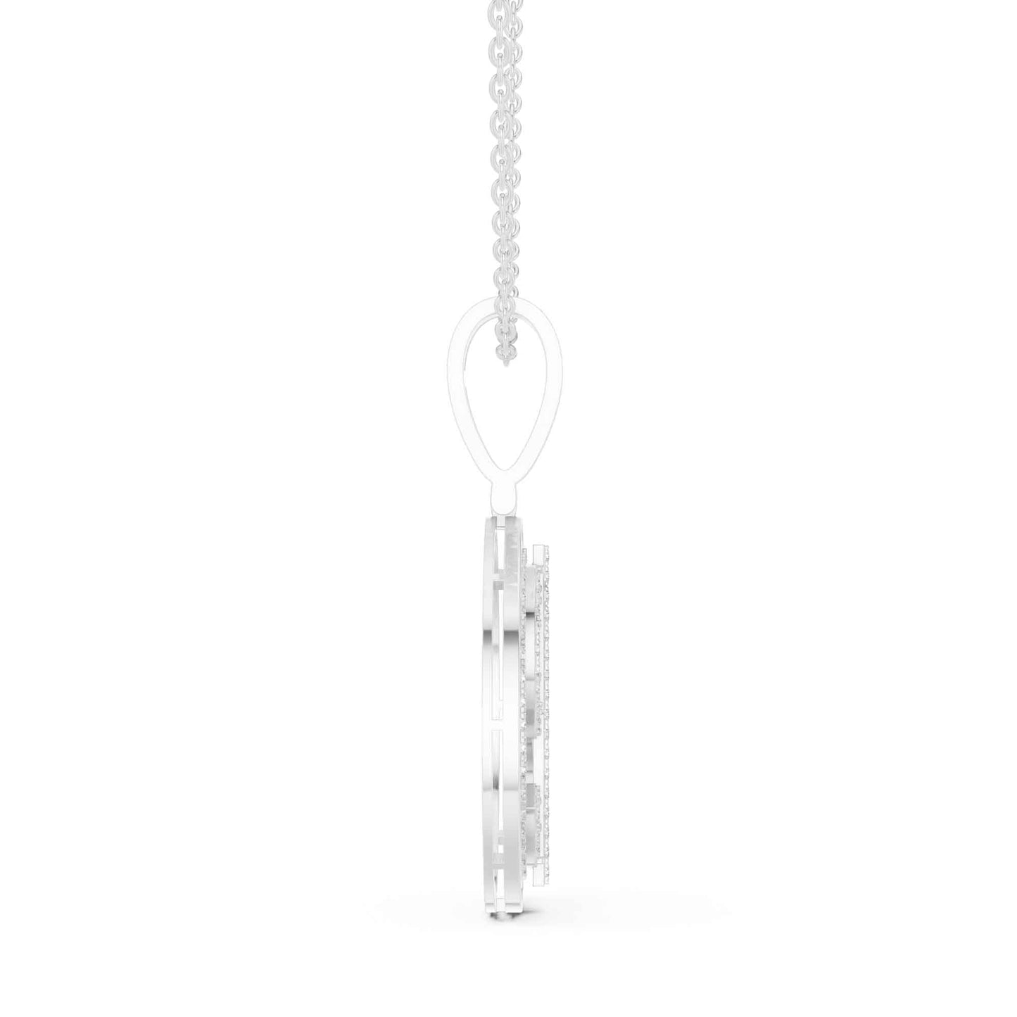 Pavé Lab Grown Diamond Dollar Sign Medallion Chain & Pendant